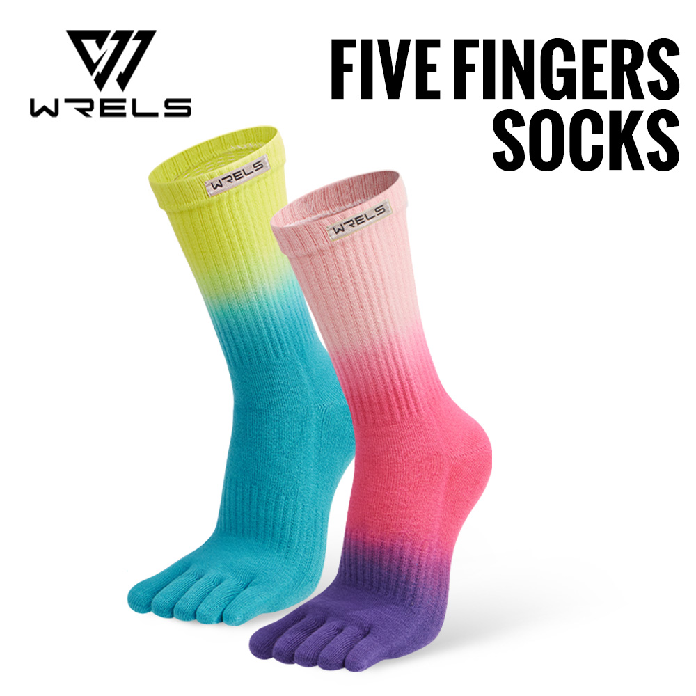 Anti Blister Sock - WRELS トゥソックス コットン アスレチック ランニング ファイブフィンガーソックス