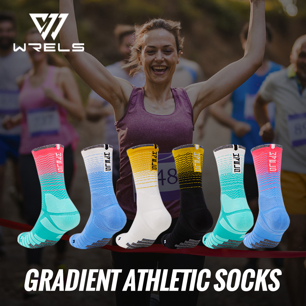 Anti Blister Sock - WRELS 1/2/3 クッション付きスポーツアスレチックソックス通気性ランニングソックスクッションパッド入り吸湿発散性ウォーキングハイキングランニング用