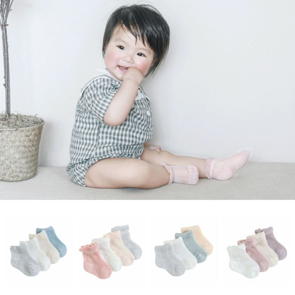 4足組 スウィートコットン ベビーラッフルソックス 穴あき滑 - Anti Blister Sock のレビューと価格