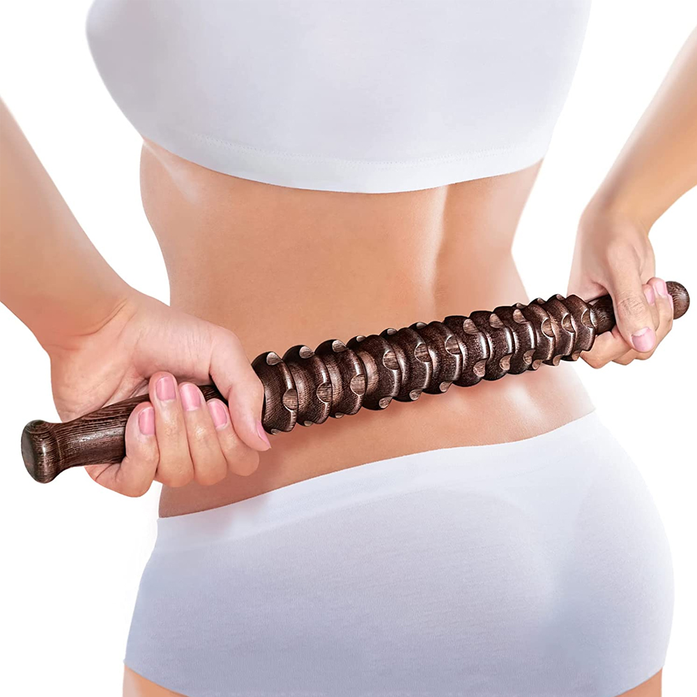木製ローラー付きハンドヘルドマッサージャートリガー,筋膜,セ - Muscle Roller Stick のレビューと価格