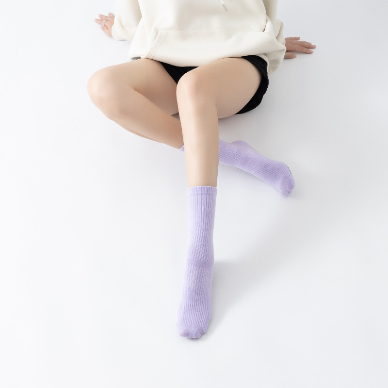 女性秋ノンスリップヨガソックス圧力ミッドチューブソックスグリ - Anti Blister Sock のレビューと価格
