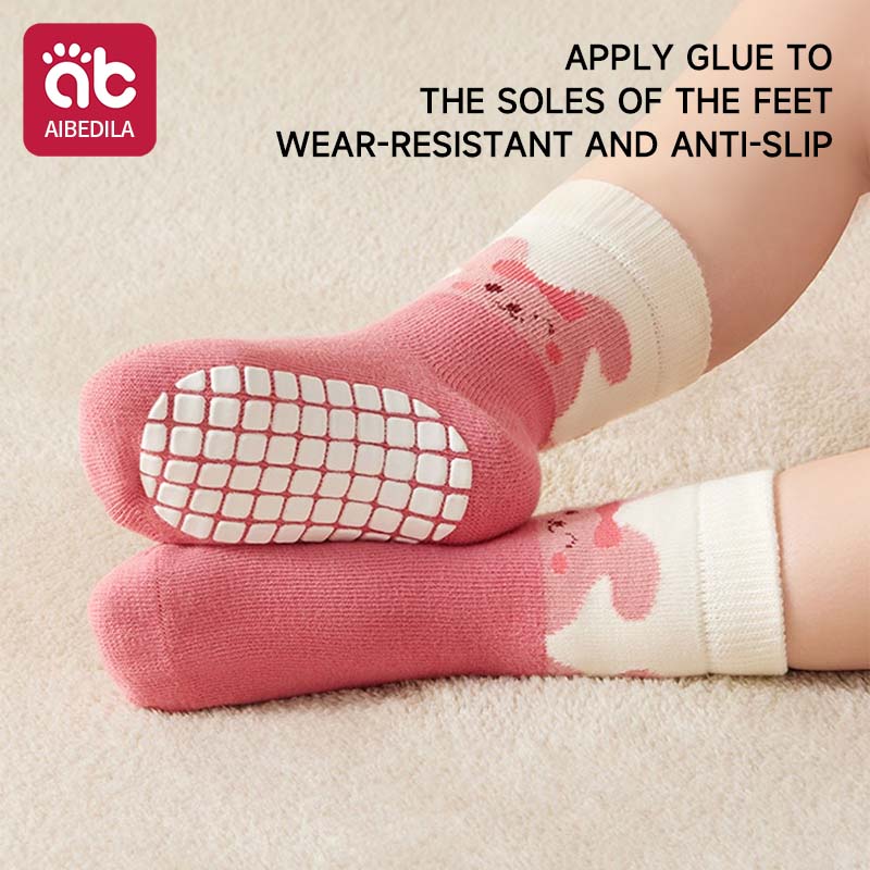 3 ペア赤ちゃん愛らしい動物柄ノンスリップフロアソックス秋カ - Anti Blister Sock のレビューと価格