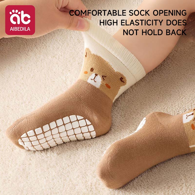 3 ペア赤ちゃん愛らしい動物柄ノンスリップフロアソックス秋カ - Anti Blister Sock のレビューと価格