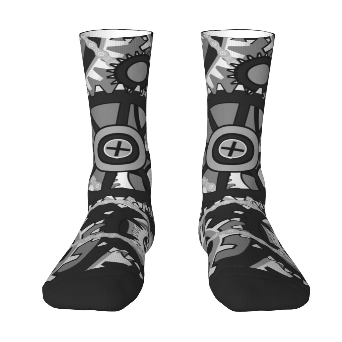 ギアヴィンテージホイールストッキング男性プリント工業デザイン - Running Gear Gifts For Women のレビューと価格