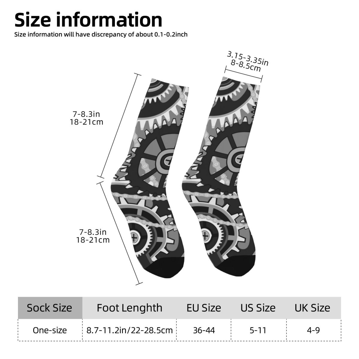 ギアヴィンテージホイールストッキング男性プリント工業デザイン - Running Gear Gifts For Women のレビューと価格